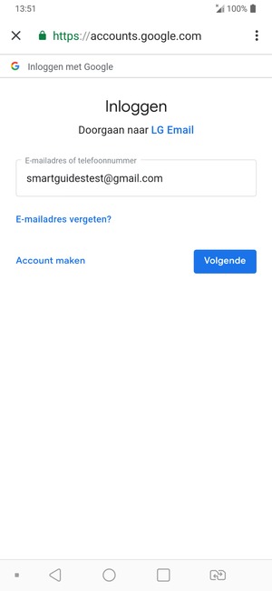 Selecteer Volgende