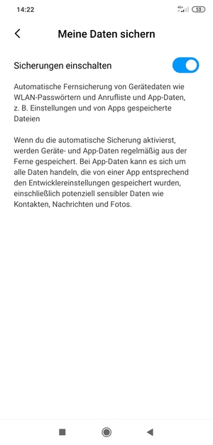 Wählen Sie die Zurück-Taste
