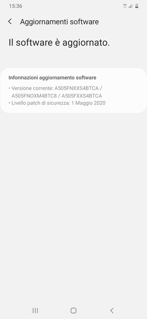Se il tuo telefono è aggiornato, vedrai la seguente schermata