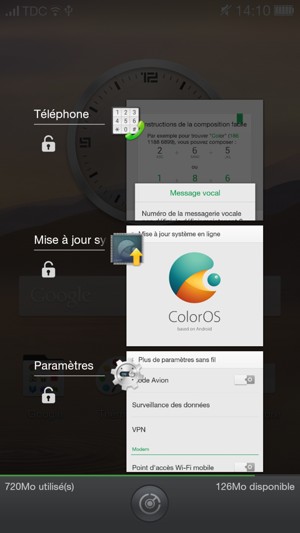 Faites glisser les applis vers la droite pour les fermer