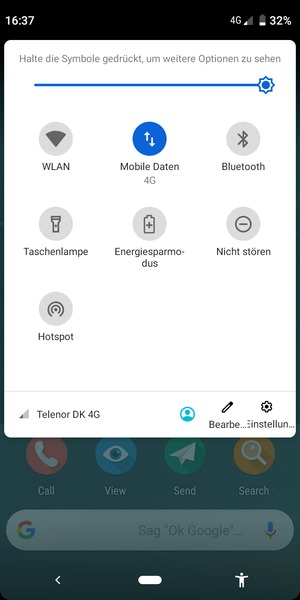 Stellen Sie die Helligkeit auf das erforderliche Niveau
