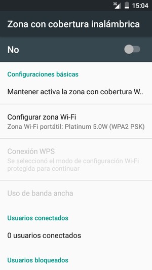 Seleccione Configurar Zona Wi-Fi