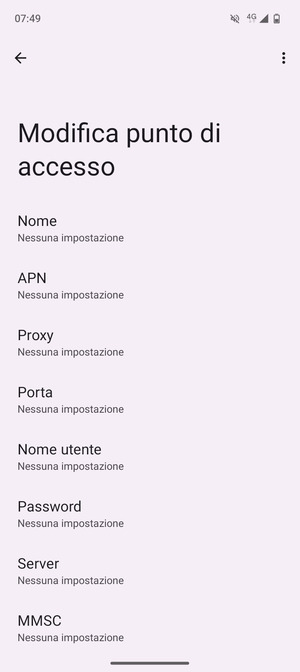 Inserisci informazioni MMS