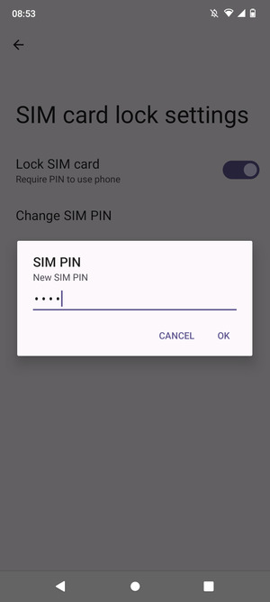Enter your New SIM PIN and select OK
