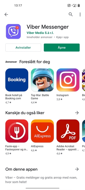 Velg Åpne