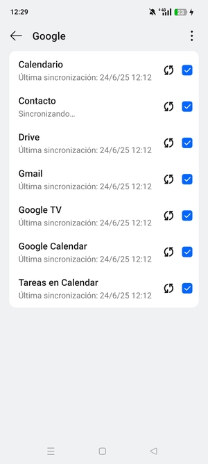 Su información será sincronizada