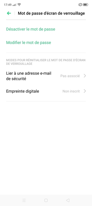 Votre téléphone est maintenant sécurisé par un écran de verrouillage