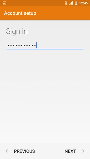 Enter your password and select NEXT