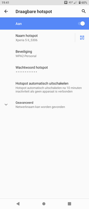 Uw telefoon is nu geïnstalleerd voor gebruik als modem
