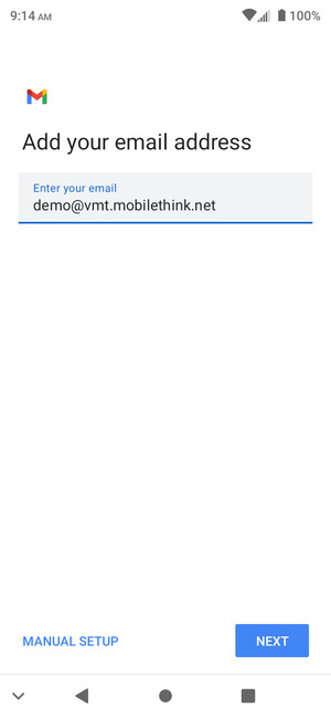 Enter your Email address and select NEXT