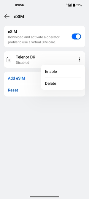 Select Enable