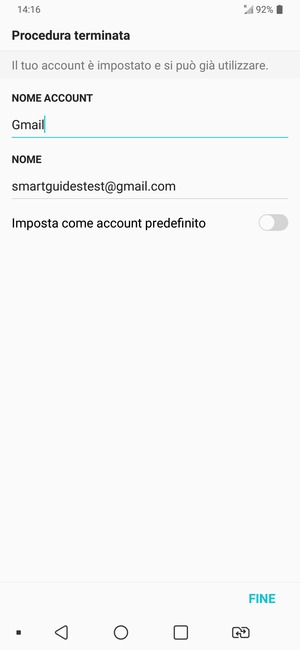 Scegli un nome per il tuo account e inserisci il tuo nome. Seleziona FINE