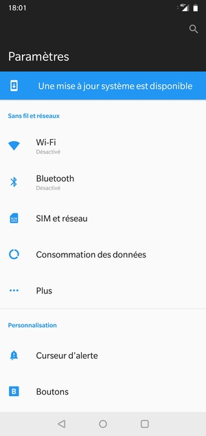 Sélectionnez SIM et réseau