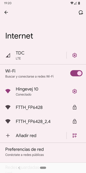 Ahora está conectado a la red Wi-Fi