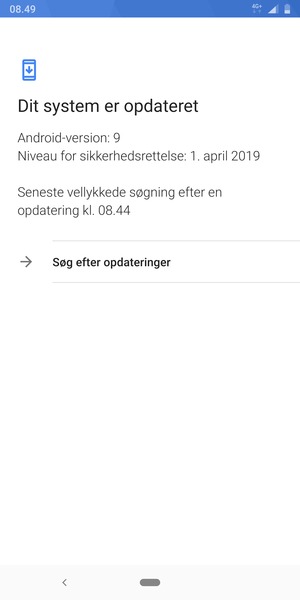 Vælg Søg efter opdateringer