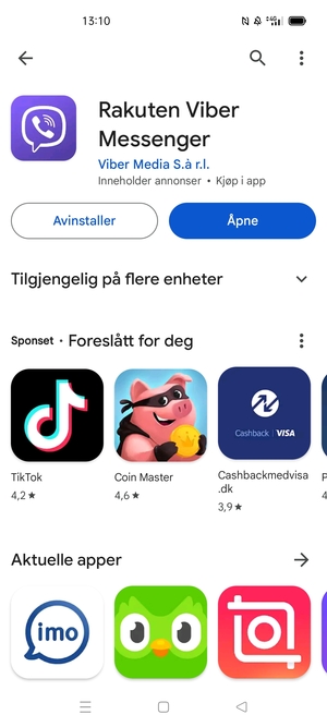 Velg Åpne