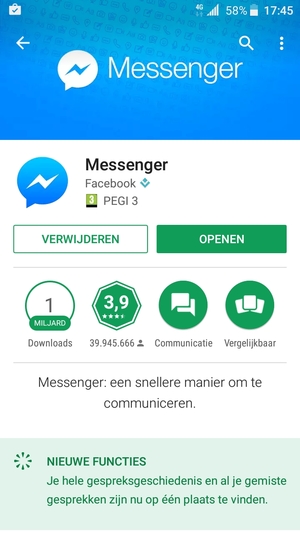 Selecteer OPENEN
