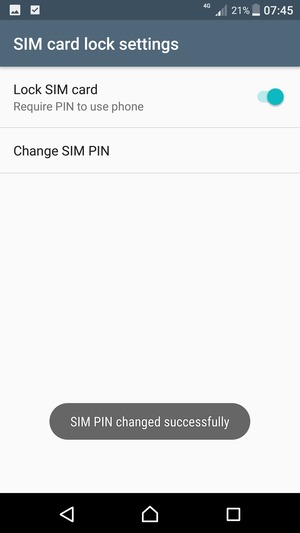 Your SIM PIN has been changed