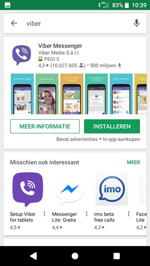Selecteer de app