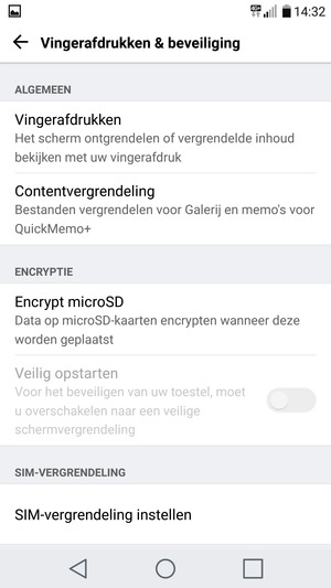 Selecteer SIM-vergrendeling instellen