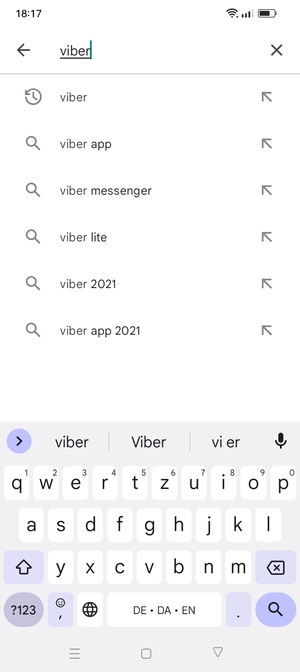 Geben Sie den Namen der App ein und wählen Sie Suchen