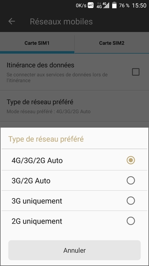 Sélectionnez votre option préférée