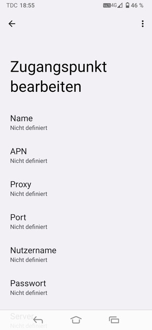 Geben Sie Internet-Informationen ein
