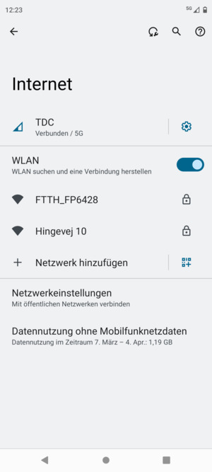Wählen Sie das Wireless-Netzwerk, zu dem Sie eine Verbindung herstellen möchten