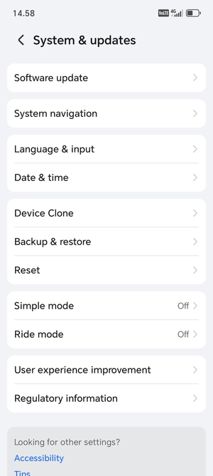 Select Software update