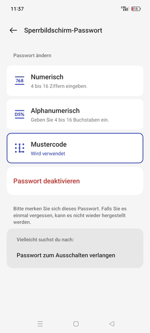 Ihr Handy ist jetzt mit einer Bildschirmsperre gesichert
