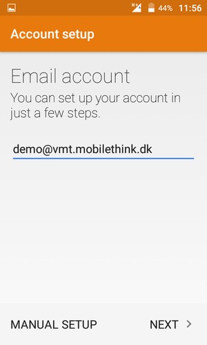 Enter your Email address and select NEXT