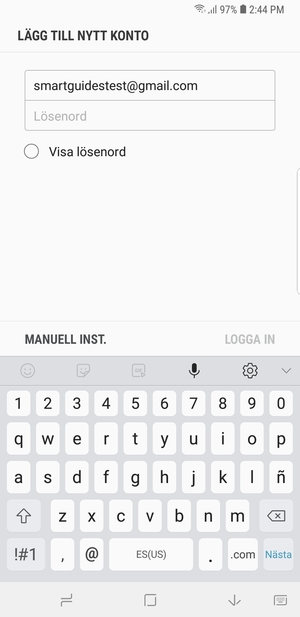 Ange din Gmail-adress och välj Nästa