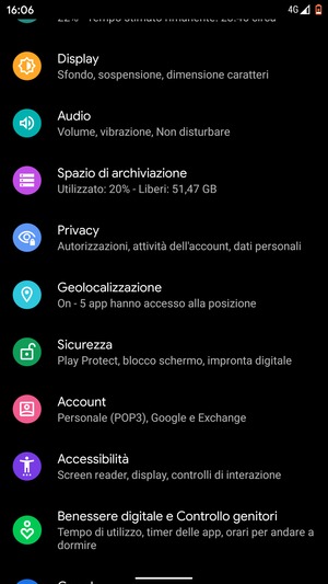 Scorri e seleziona Geolocalizzazione