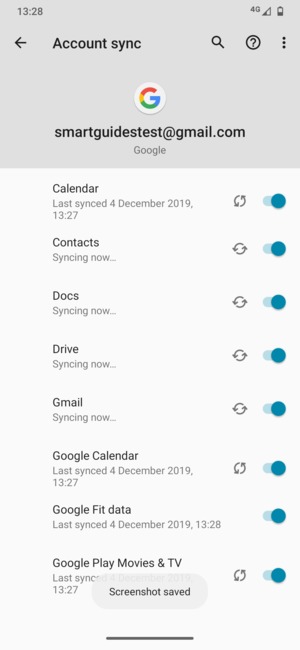 Your contacts from Google will now be synced to your phone
