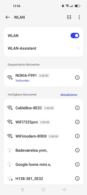 Sie sind nun mit dem WLAN-Netzwerk verbunden