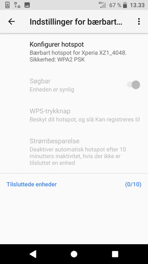 Vælg Konfigurer hotspot