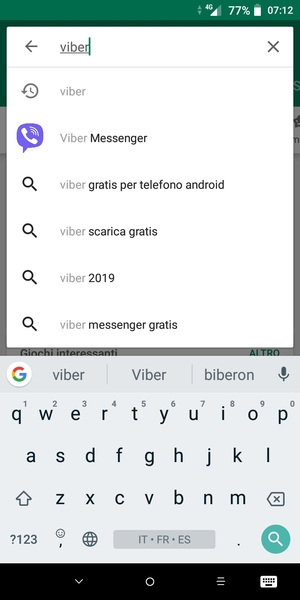 Inserisci il nome dell'app e seleziona Ricerca