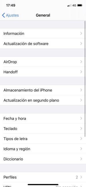Seleccione Actualización de software