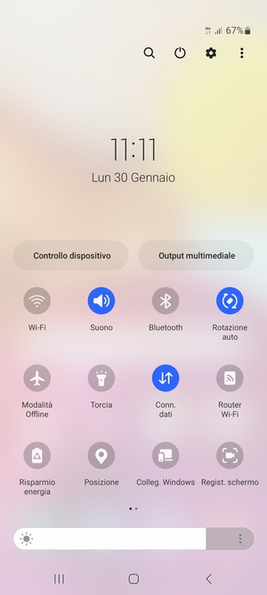 Seleziona il tasto Menu