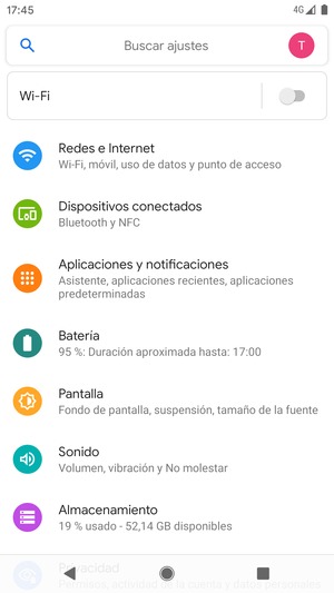 Seleccione Redes e Internet