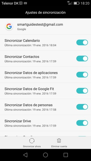 Seleccione Sincronizar ahora