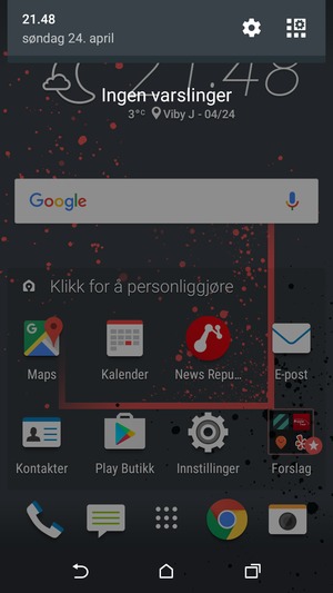 Dra ned toppmenyen igen