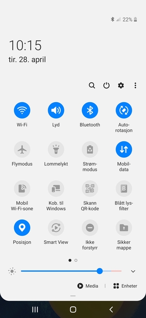 Slå av Wi-Fi og Bluetooth