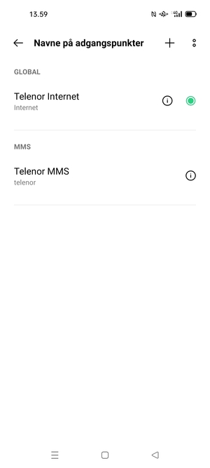 Vælg Menu-knappen