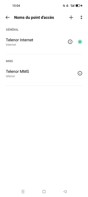 Sélectionnez le bouton du Menu