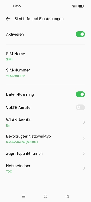Schalten Sie Daten-Roaming an oder aus