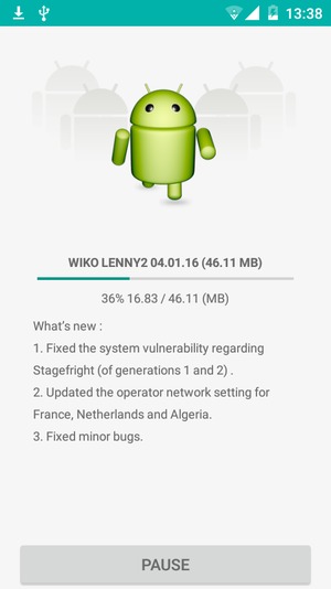 Wait for the download to finish