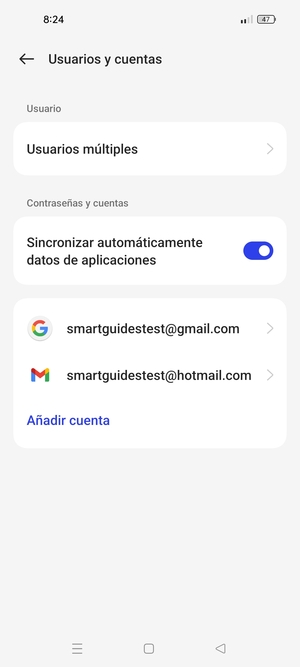 Seleccione su cuenta Google