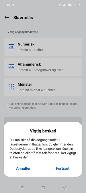 Vælg Fortsæt