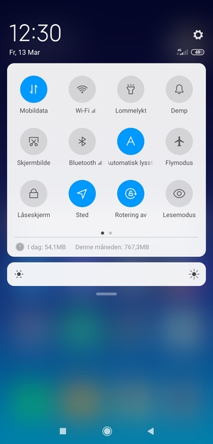 Slå av Sted